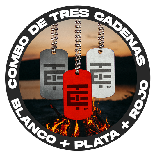 Paquete 3 Cadenas Blanca + Plateada + Roja (Temach)
