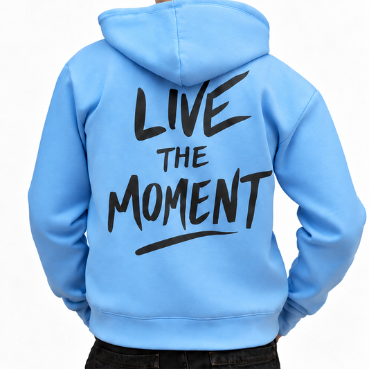 Live The Moment Hoodie Sky Blue  (Yankee)